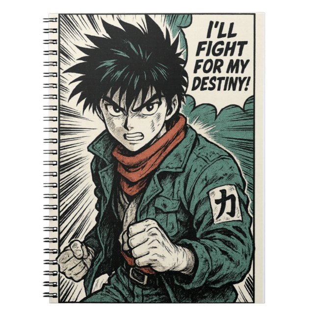 Retro Manga Anime Carnet Spiral Journal (Devant)