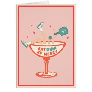 Retro Mange, Dink et Be Joyeux Pickleball Noël