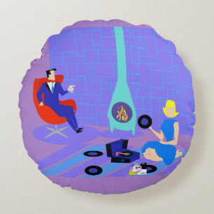 Rétro même à la maison autour du coussin