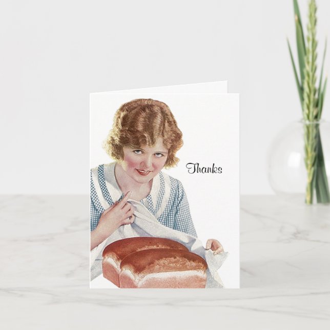 Retro Merci Merci Pour La Carte Pain Dough (Devant)