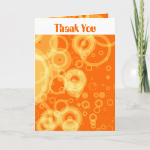 Rétro Merci orange d'anneaux