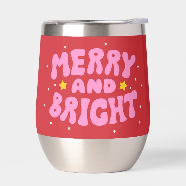 Retro Merry et Bright Holiday Design (Gauche)