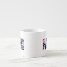 Rétro "Mini" À damiers Flower Mug