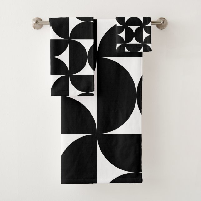 Retro Minimalist Style Black Geometric Bauhaus (En situation)