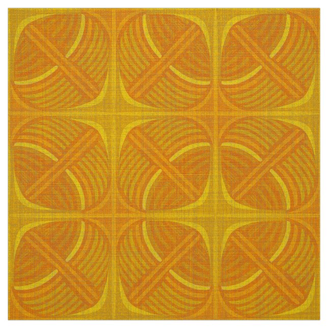 rétro mod 60s les années 70 tissu motif (Échantillon)