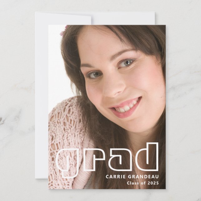 Rétro moderne | Photo Grad Faire-part (Devant)