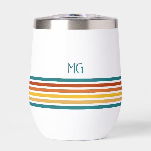 Retro Monogrammed Minimalist Stripes (Avant)