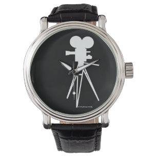Rétro montre de silhouette d'appareil-photo de