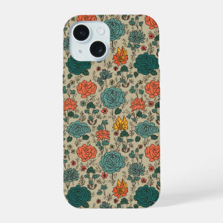 Retro Motif iPhone 15 Coque
