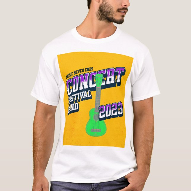 Retro Music Festival T-Shirt Design (Devant)