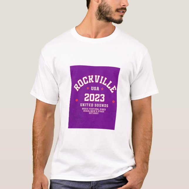 Retro Music Festival T-Shirt Design (Devant)