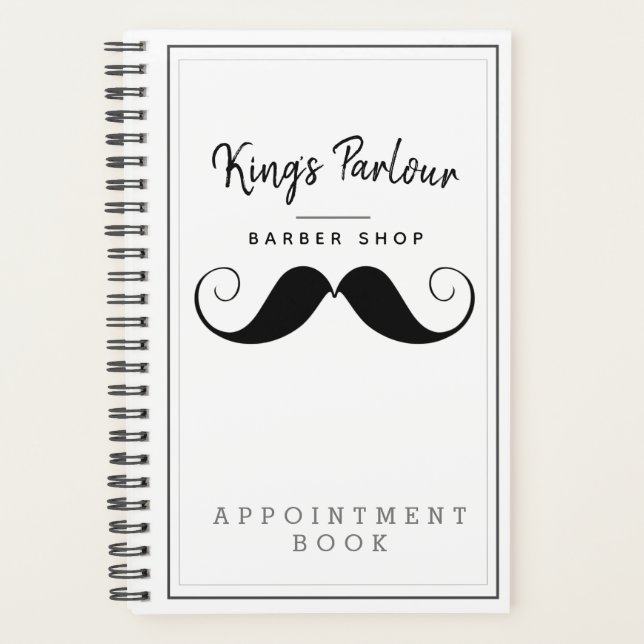 Retro Mustache Barber Shop Rendez-vous Livre / (Devant)