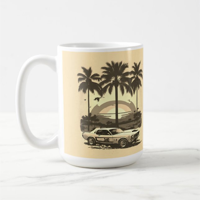RETRO MUSTANG CAR Mug (Gauche)