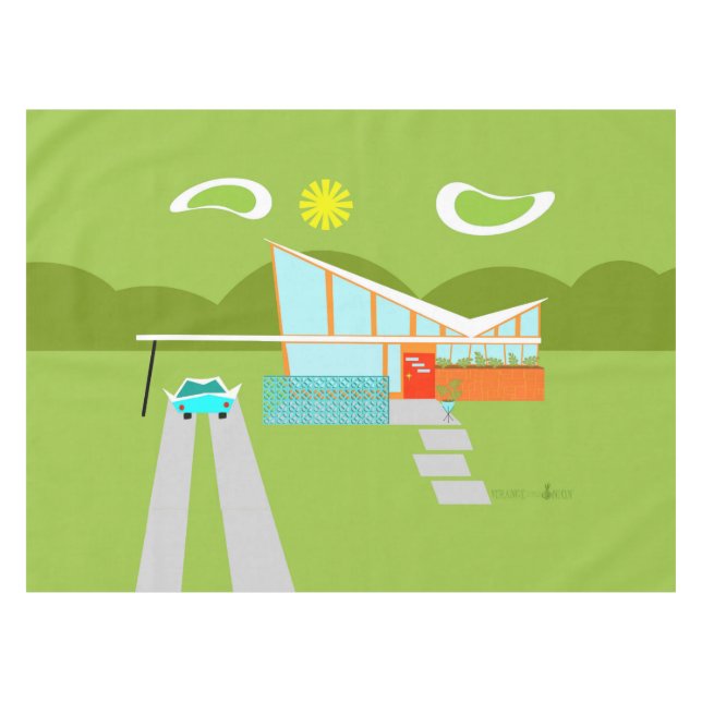 Rétro nappe de Chambre de Palm Springs (Devant (Horizontal))