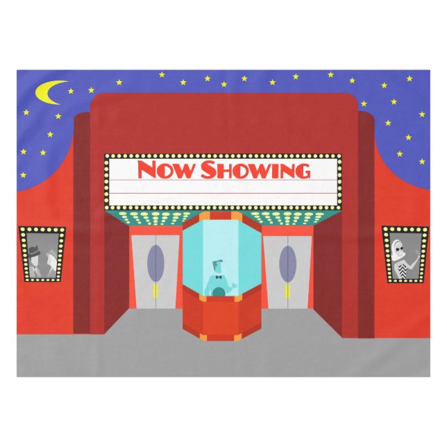 Rétro nappe de salle de cinéma (Devant (Horizontal))
