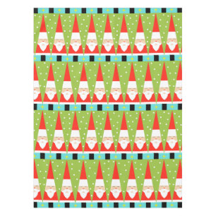 Rétro nappe géométrique de Père Noël