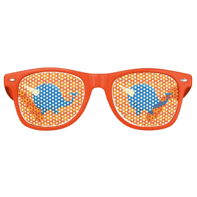 Retro Narwhal flottant - Lunettes de fête (Devant)