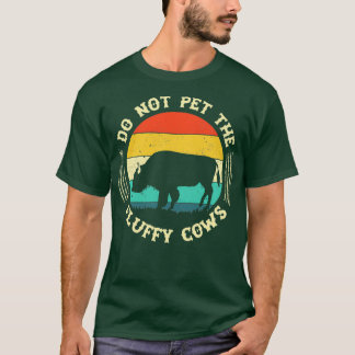 Retro Ne Pet Pas Les Vaches Fluffy Classic TShirt