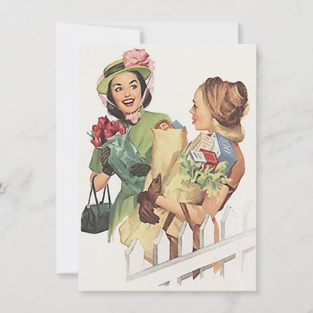 Retro Neighborhood Watch Social Meeting Invitation (Devant)