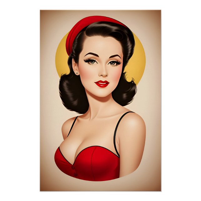 RETRO NIP UP POSTER FILLE (Devant)