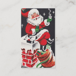 Rétro Noël vintage Père Noël ajoutent la carte de