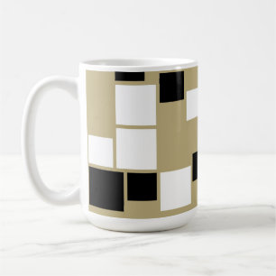 Retro noir et blanc Motif art sans couture - Mug