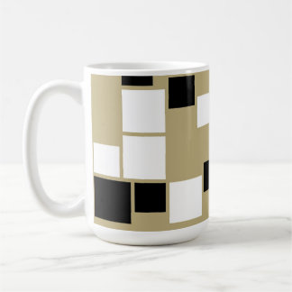 Retro noir et blanc Motif art sans couture - Mug