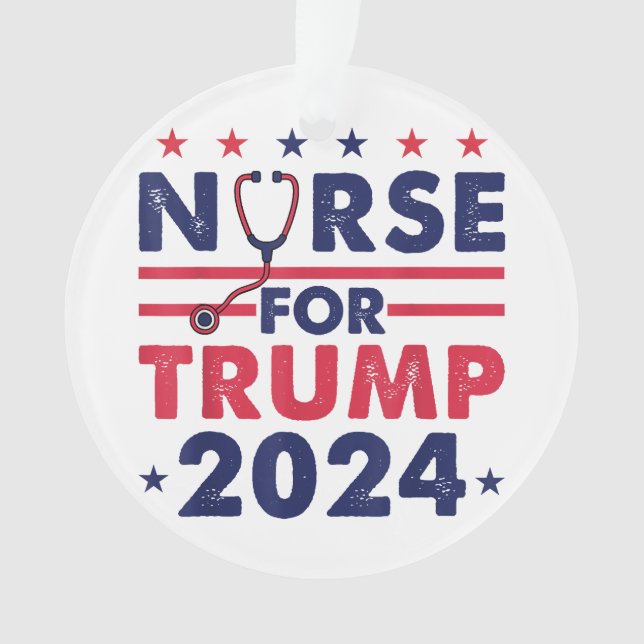 Retro Nurses For Trump 2024 America Stars Drapeau  (devant)