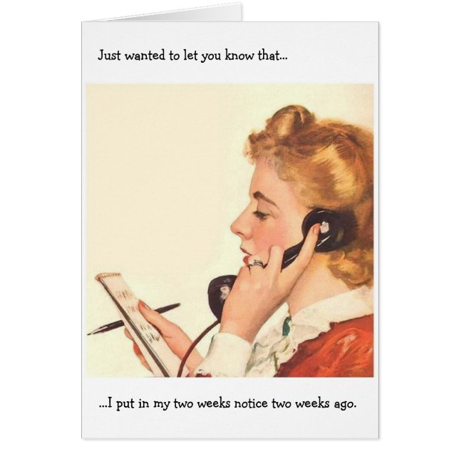 Retro Office - Avis de deux semaines, (Devant)