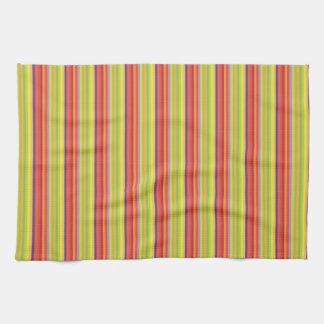 Retro Orange Brown Green Stripes - Serviette de cu