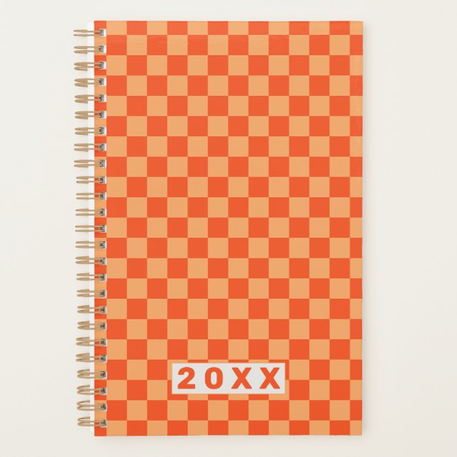 Retro Orange Checkerboard 2026 (Devant)