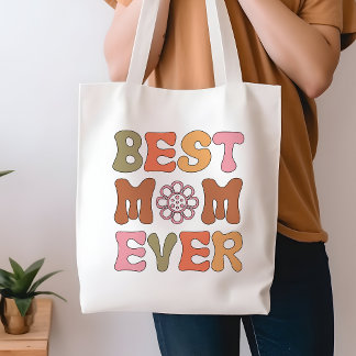 Rétro Orange et rose Meilleur Sac fourre-tout de m