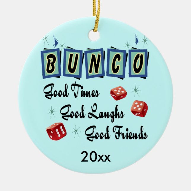 Rétro ornement de Bunco - prix ou cadeau (Devant)
