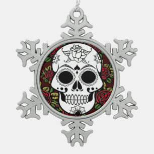 rétro ornement de flocon de neige d'étain de cr