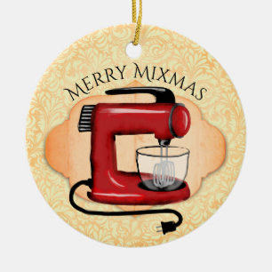 Rétro ornement de Noël de cuisson de mélangeur