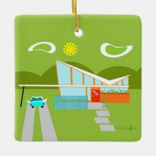 Rétro ornement de vacances de Chambre de Palm