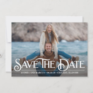 Retro Overlay Moderne Enregistrer la carte Date