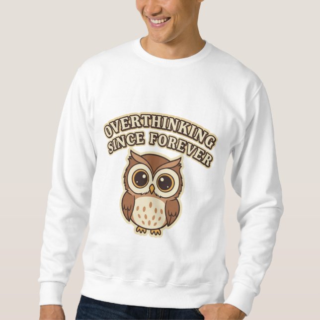 Retro Owl Thoughtful Mind Men’s Sweatshirt (Devant)