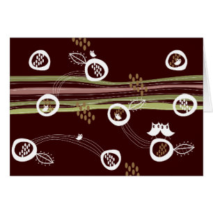 Retro Ows Famille Cute Whimsical Stripes Nest Fun