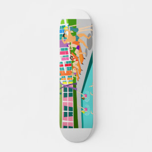 Retro Palm Springs Hotel Skateboard