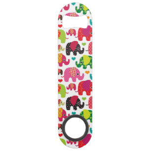 rétro papier peint de motif d'enfants d'éléphan
