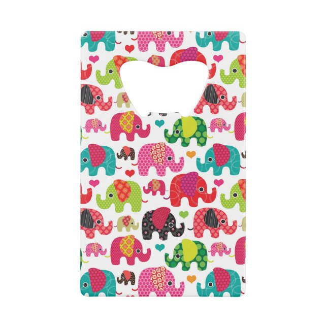 rétro papier peint de motif d'enfants d'éléphant (Devant)