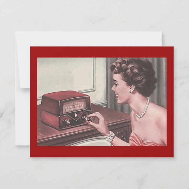 Retro Party Retourner le temps et invitation à la  (Devant)