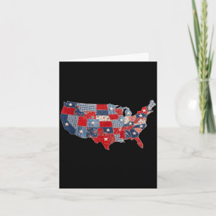 Rétro patriotique carte usa patchwork vintage amer
