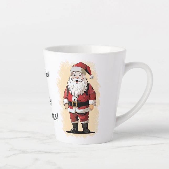 Retro Père Noël Cristmas Latte Mug (Droite)