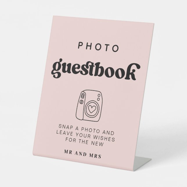 Retro Photo Guides | Mariage panneau de cabine pho (Recto)