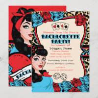 Retro Pin-up Girl, Rock-A-Billy Fête Invitations