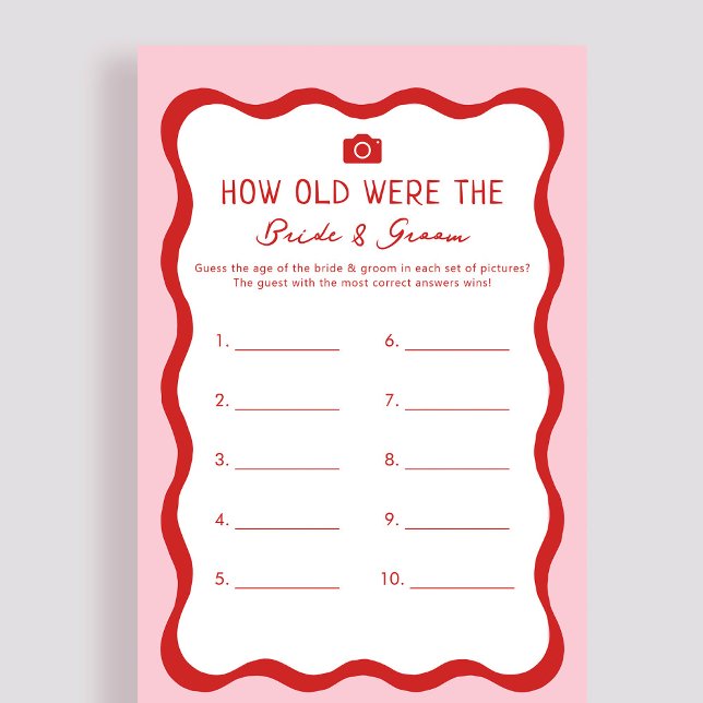 Retro Pink Quel Âge Avait La Mariée Et Le Jeu Groo (Créateur téléchargé)