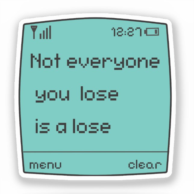  Retro Pixel Art Cell Phone Sticker (Recto)