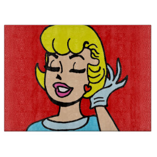 Rétro planche à découper de beauté de présent